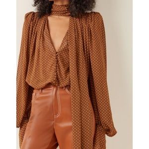 Acler Swansea Polka Dot Tie-Nec